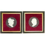 Wedgwood black dipped Jasper portrait medallion of Mrs Flaxman,