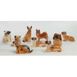 A collection nine of Royal Doulton miniature character dogs:
