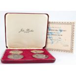A set of silver Churchill Medals: Comprising 4 solid sterling silver medals depicting Churchill by