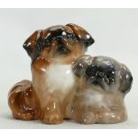 Royal Doulton pair Pekingese puppies HN127: