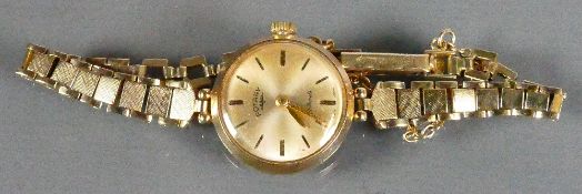 9ct gold Rotary ladies watch with 9ct bracelet 13.