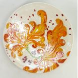 Lise B Moorcroft hand painted Poole dish: Done at Poole pottery in 2000 as an experiment.