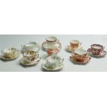 A collection of Shelley Wileman and Co (Foley) items to include: Bouillon Cup & Saucer in Empire