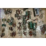 Collection of smaller scale soldiers horses and cannons: Some Horse tack,