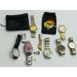 A collection of vintage gents wristwatches: Including Citizen, Rotary etc.