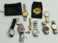 A collection of vintage gents wristwatches: Including Citizen, Rotary etc.