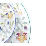 A mixed collection of Minton Haddon Hall dinner & tea ware: In both blue & green variants to