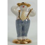 Royal Doulton Snowman prototype figure Stylish: In a different colourway with gold highlights,