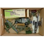 Collection military and other vehicles tin and die cast: Cannons and vehicles, planes and trucks.