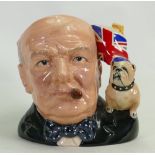 Royal Doulton large character jug Winston Churchill: D6907, jug of the year 1992.