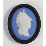 Wedgwood tri colour Jasper portrait medallion of Catherine II The Great: Modelled by Bert Bentley