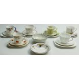 A collection of Shelley items to include: Trios in Perth 13370 Daffodil Time,