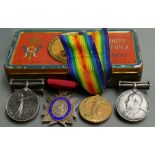 Victoria & Edward VII South Africa medals: Victoria South Africa medal awarded 6181 Pte C Griffiths.