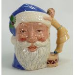 Royal Doulton large prototype colourway character jug Santa Claus: With doll handle painted in a