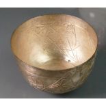 Small silver bowl decorated by Michael Lloyd for his last exhibition for the Silver Jubilee: 1977,