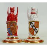 Minton pair of Heraldic Dragons: To commemorate Royal Wedding,