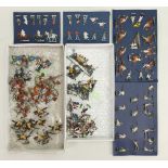 Large quantity of lead flat smaller scale soldiers: Various sets / matching groups and singles.