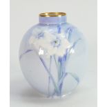 Doulton Burslem small vase decorated with narcissus flowers: Height 13cm.