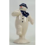 Royal Doulton prototype figure The Snowman: In a different colourway with not for resale backstamp.