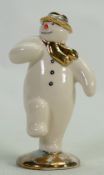 Royal Doulton prototype figure The Snowman: In a different colourway with gold highlights,