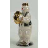 Royal Doulton Snowman prototype figure Cymbal Player: In a different colourway with silver & gold