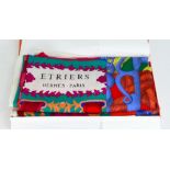 Hermes Paris silk sarong/shawl: Made in France, 30% Silk 70% Cashmere, "Dalla Cavalleria",