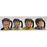 Royal Doulton set of mid size Character Jugs The Beatles: Comprising John Lennon D6725,