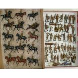 60 x vintage lead soldiers in WWII uniform: Includes 45 foot soldiers,