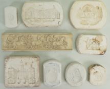 A collection of Wedgwood & similar relief ware moulds: 9 items.