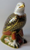 Royal Crown Derby paperweight HARRODS BALD EAGLE 48/300: Gold stopper, certificate, first quality,