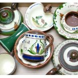 A collection of Devon Motto ware to include: Teapot, bowls, ashtray etc.