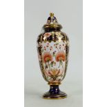 Royal Crown Derby vase & cover in the Imari design: Height 17cm.
