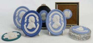 A collection of Wedgwood portrait plaques including: Anthony Waymouth Wedgwood etc., 7 items.