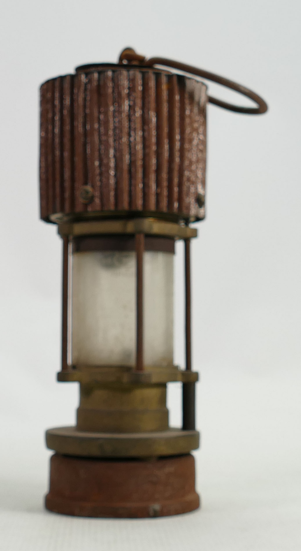 Hailwoods type brass Miners safety lamp: