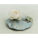 Lladro figure How Beautiful 8027: Depicting small frog on lily pad, 5.