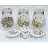 A collection of Royal Doulton Brambly Hedge items: Comprising 3 vases,