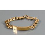 9ct gold Gents ID bracelet: 36.5g.