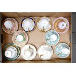 A collection of good quality various cups and saucers to include: Royal Crown Chelsea china,