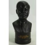 Wedgwood black Basalt John F Kennedy Bust: Height 22cm
