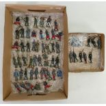 60 x WWI Britains and other lead soldiers: European soldiers of varying ages and makers.