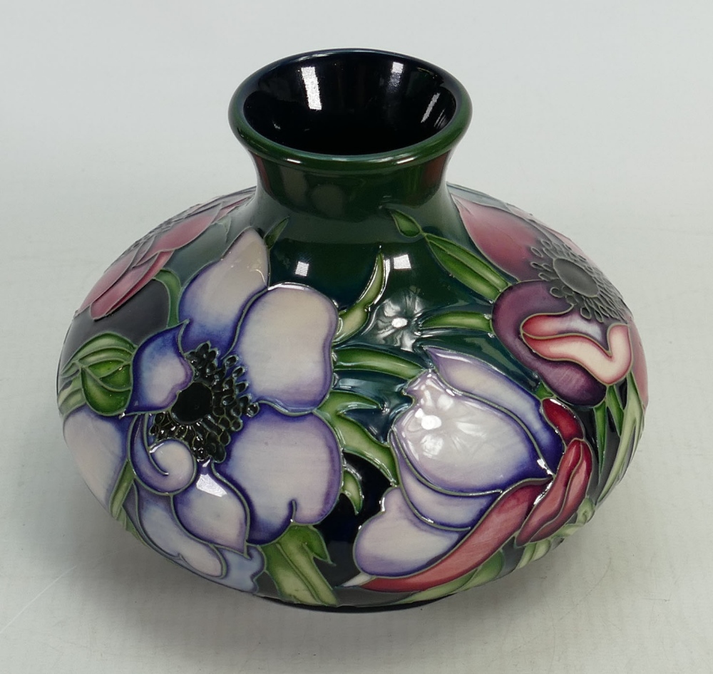 Moorcroft Anemone squat vase: Red dot seconds, height 10cm. - Image 3 of 3