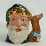 Royal Doulton prototype large character jug Father Christmas: In a different colourway with gold