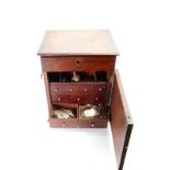 Early 19th century double sided Apothecary chest: Cuban Mahogany, in need of attention,