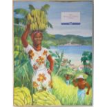 Fyffes Advertising Print on board : Importers & Distributor of Bananas,