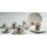 A collection of Shelley Wileman and Co (Foley) items to include: Trios, bread & butter plates,