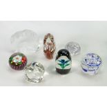 A collection of boxed glass Paperweights to include: Strathern, Langham, Orient & Flume etc.