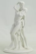 Wedgwood Bone Sculpture figure The Embrace: Limited edition by John Bromley, height 27cm, with cert.