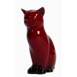 Royal Doulton Flambe seated cat: