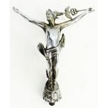 Chromed motor mascot in the form of Mercury the Winged Messenger: Marked NLC Co.