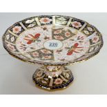 Royal Crown Derby Imari pattern comport: 24cm diameter, 12.5cm high.